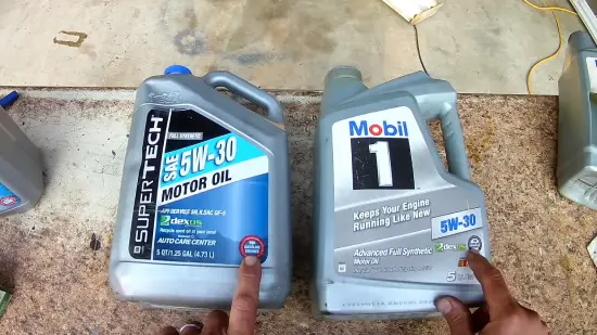 Differences Between Super Tech and Mobil 1 Synthetic Oil