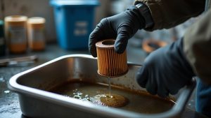 what to do with old oil filter