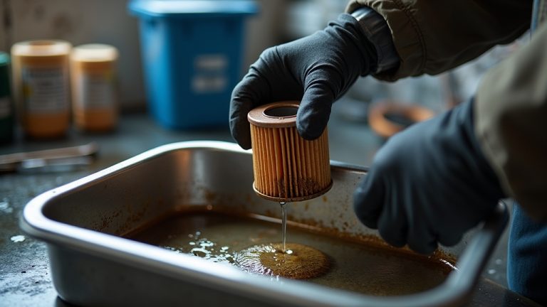 what to do with old oil filter