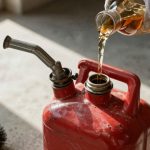 remove gasoline scrub dry