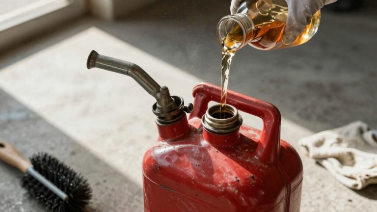 remove gasoline scrub dry