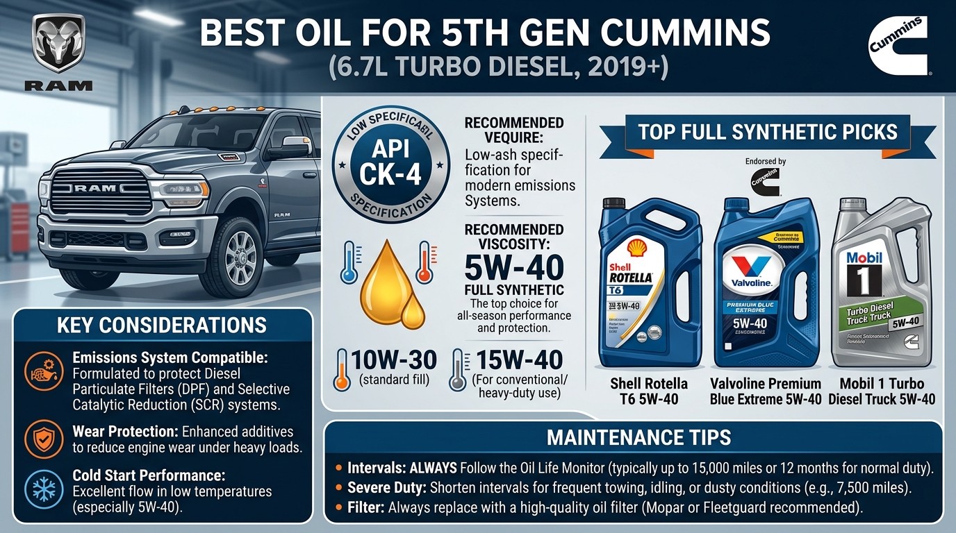 Best Oil for 5th Gen Cummins