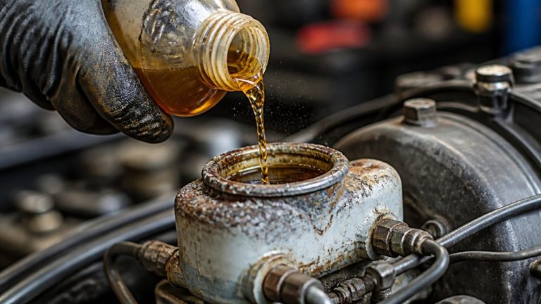 brake fluid can corrode