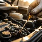 check oil when engine cool