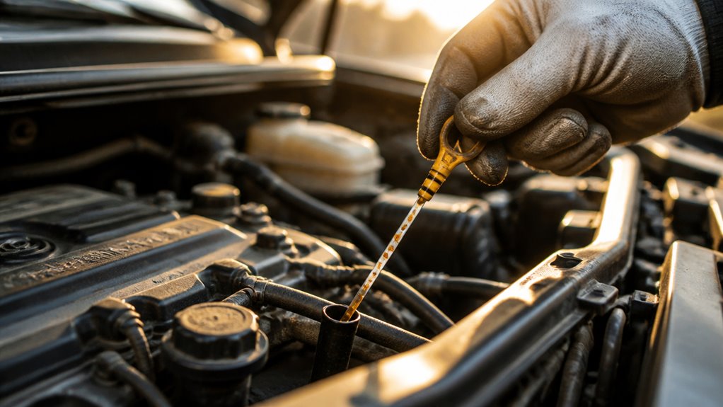 check oil when engine cool