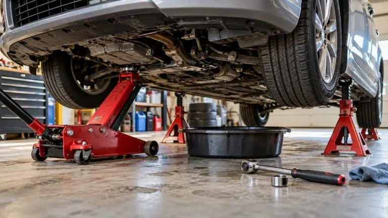 How to Raise Car for Oil Change